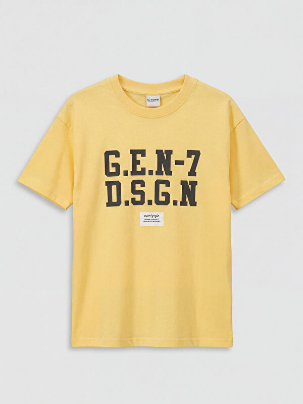 LCW Kids Crew Neck Printed Boys' T-Shirt
