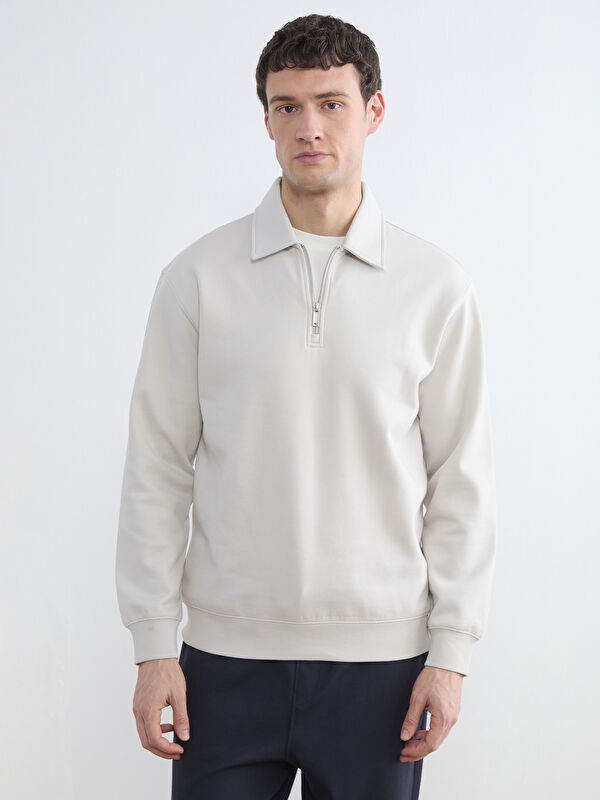 LCW Vision Men's Polo Collar Sweatshirt