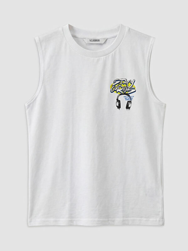 LCW Kids Crew Neck Printed Boys' Tank Top