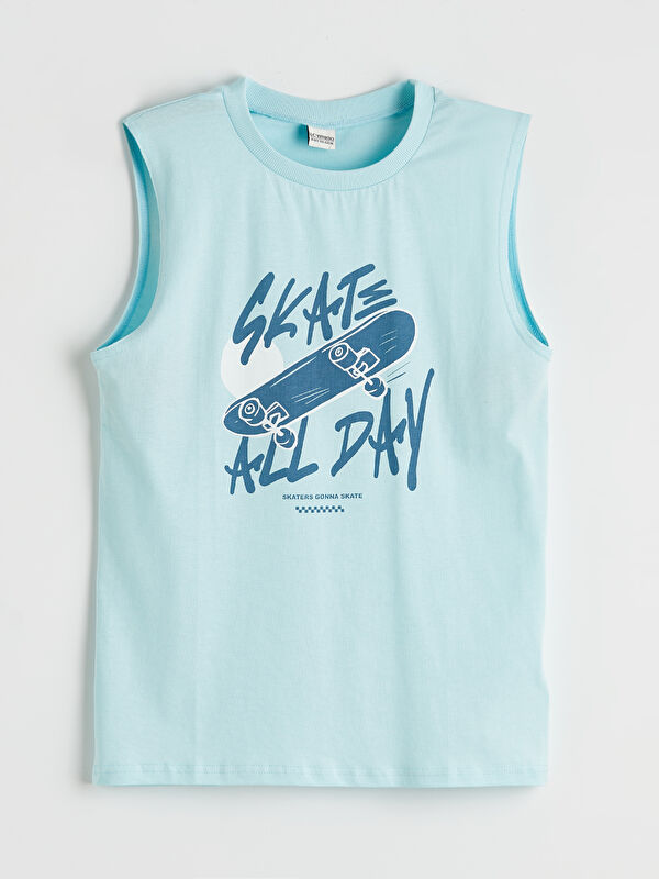 LCW Kids Crew Neck Printed Boys' Tank Top