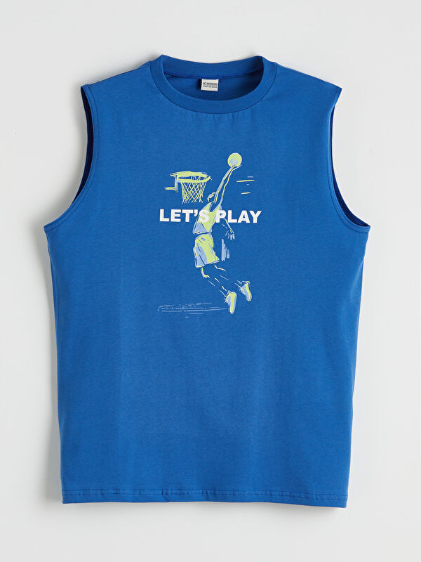 LCW Kids Crew Neck Printed Boys' Tank Top