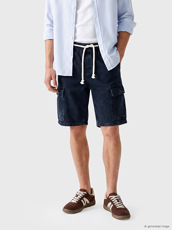 LCW Jeans Man Indigo Denim Shorts