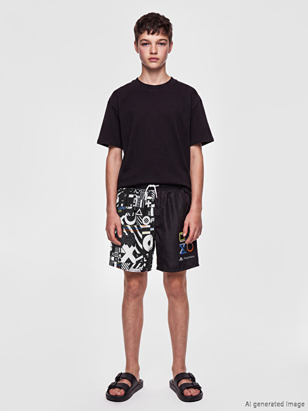LCW Kids PlayStation Printed Boys' Swimming Shorts