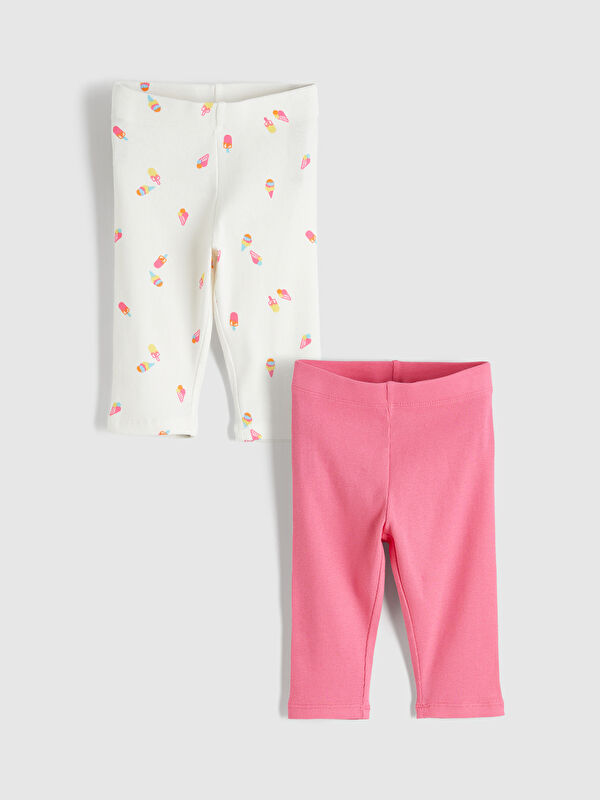 LCW Kids Ribbed Girls' Leggings 2 Pack