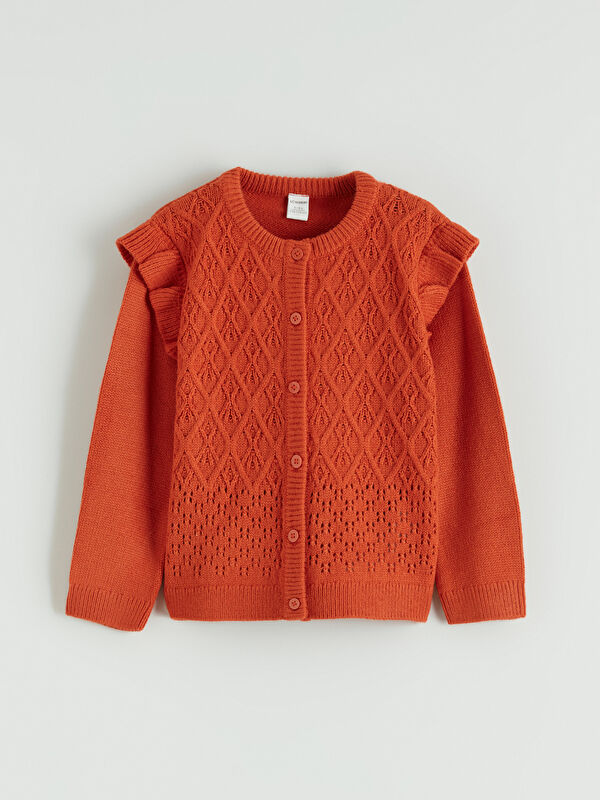 LCW Kids Openwork Girls' Knitwear Cardigan