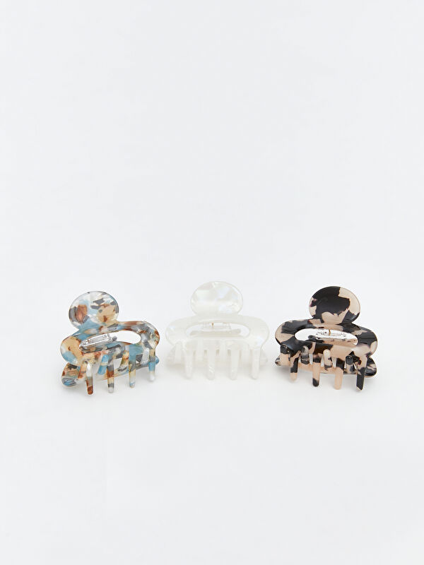 LCW JOY Patterned Women's Claw Clip Set 3-pack