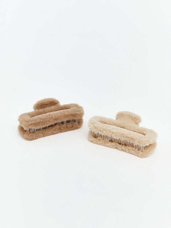 LCW JOY Women's Plush Claw Clip 2-Pack
