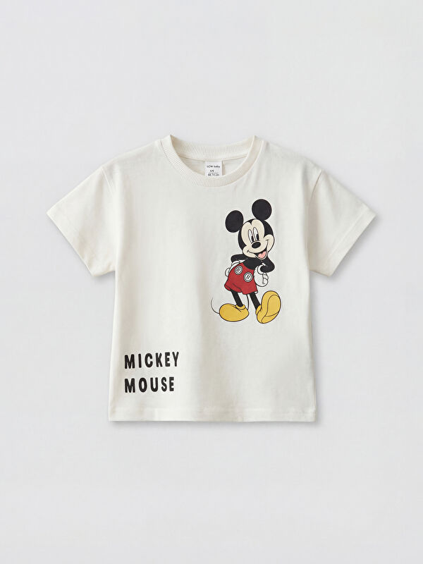 LCW baby Mickey Mouse Baskılı Erkek Bebek Tişört