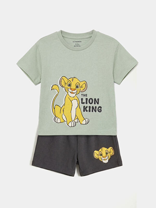 LCW baby Lion King Printed Baby Boys' Shorts Set