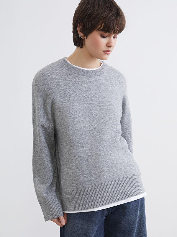 XSIDE Women's Crew Neck Knit Sweater