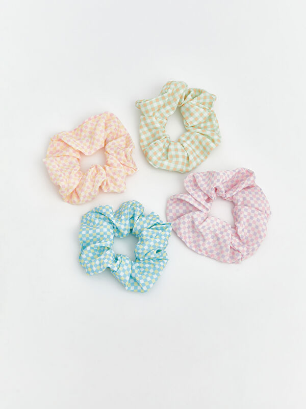 LCW JOY Patterned Women's Scrunchie Set 4-piece