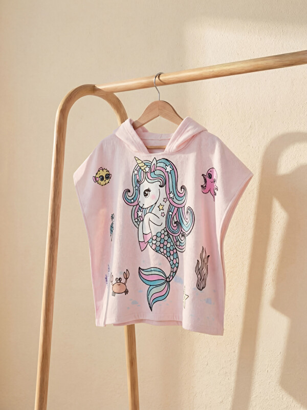 LC WAIKIKI Girl Pink Towel Poncho