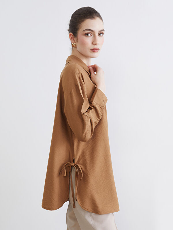 LCW Modest Armure Women's Tunic Shirt with Tie Detail