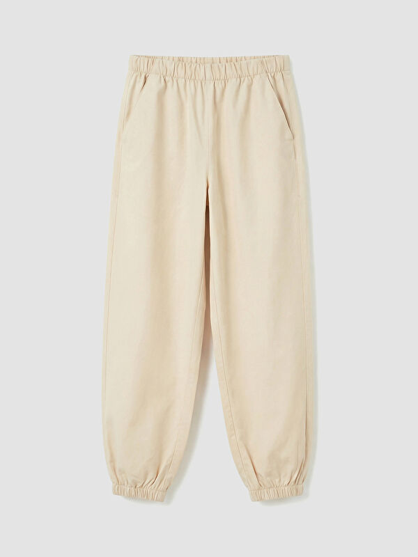 LC WAIKIKI Beli Lastikli Kız Çocuk Jogger Pantolon