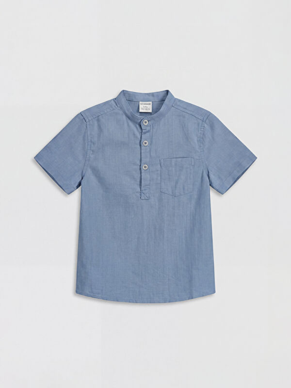 LCW Kids Grandad Collar Poplin Boys' Shirt