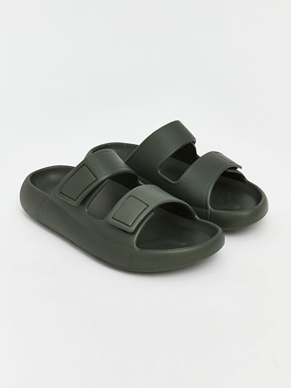 Lcw Steps Haki Lcw Steps Çift Bantlı Kadın Terlik