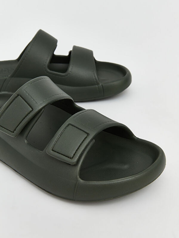 Lcw Steps Haki Lcw Steps Çift Bantlı Kadın Terlik