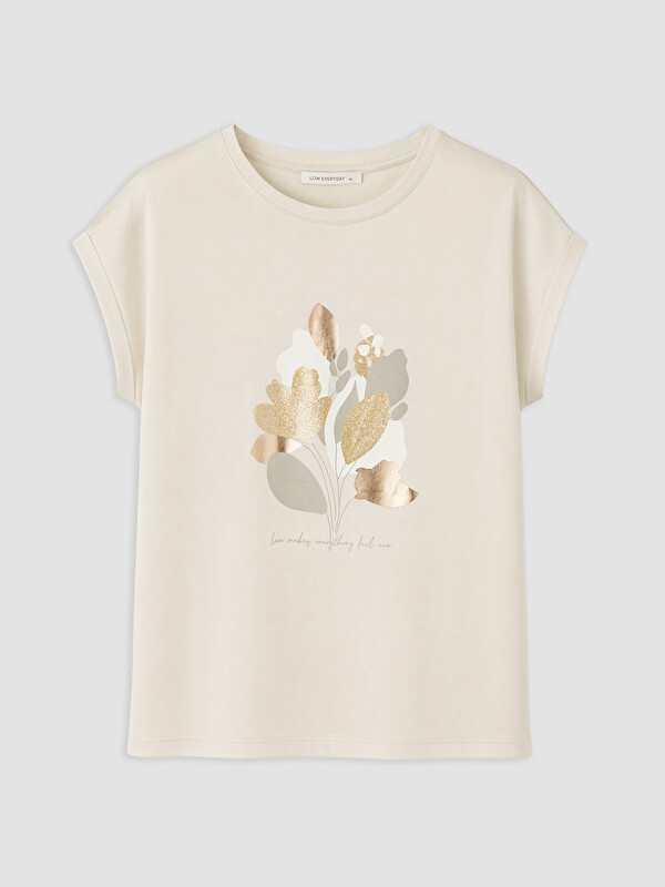 LCW EVERYDAY Crew Neck Floral Printed Women's T-Shirt
