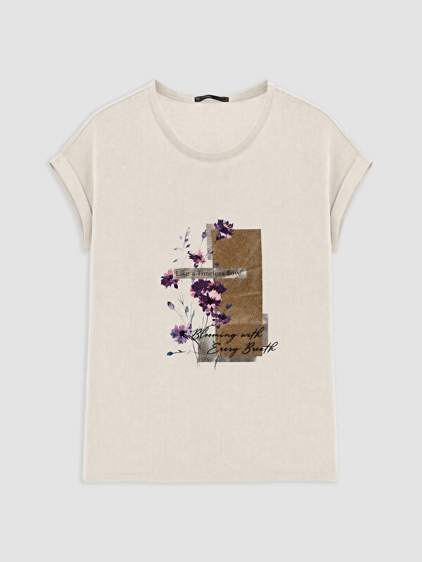 LCWAIKIKI Classic Femër E Bardhe T-shirt