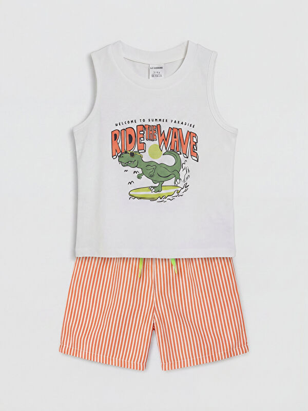 LCW Kids Baskılı Erkek Çocuk Mayo Takımı