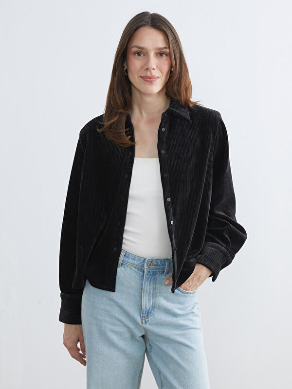 LCW EVERYDAY Regular Fit Women's Velvet Shirt