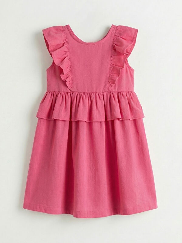 LCW Kids Ruffled Poplin Dress for Baby Girls