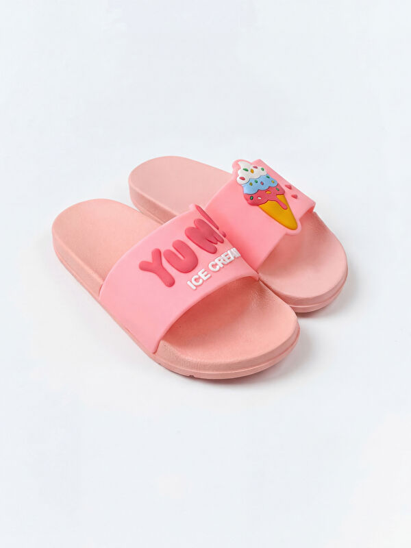 LCW STEPS Girls' Letter and Figure Printed Sliders