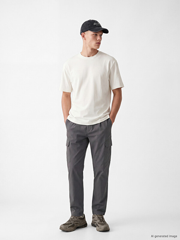XSIDE Relax Fit Poplin Men's Cargo Trousers