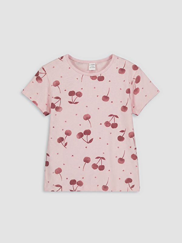 LCW Kids Cherry Printed Girls' T-Shirt