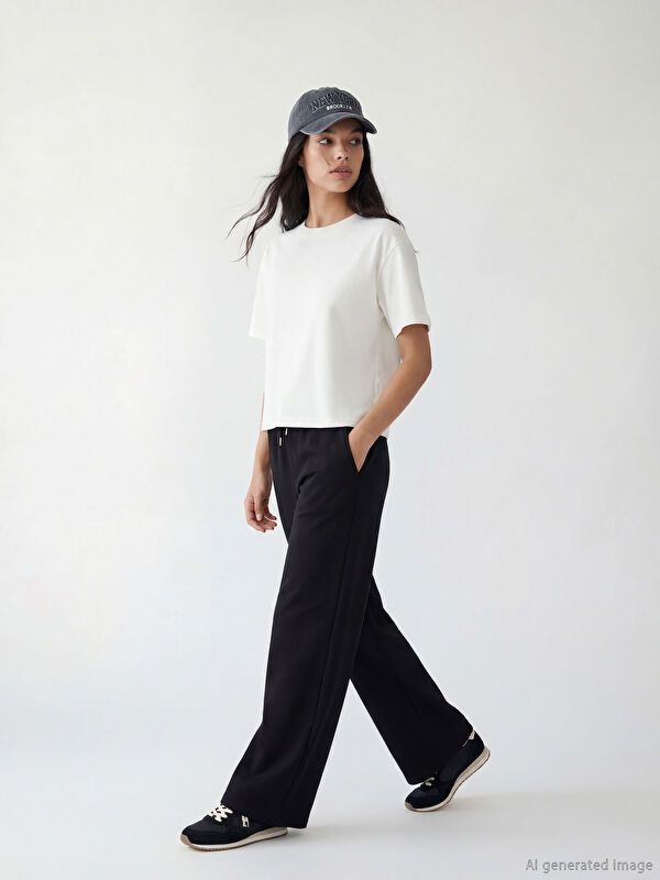 XSIDE Women's thick sweatpants with elastic waistband