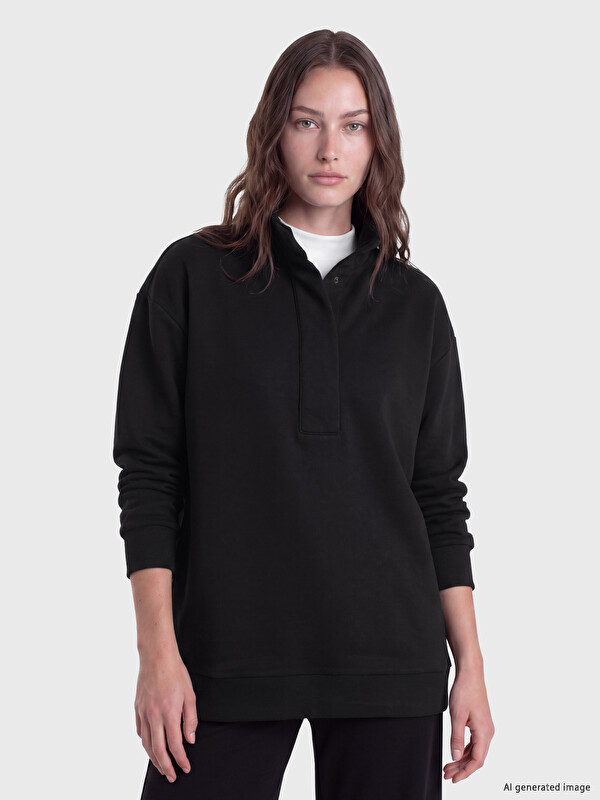 LCW Modest Soft Touch Oversize Kadın Sweatshirt Tunik