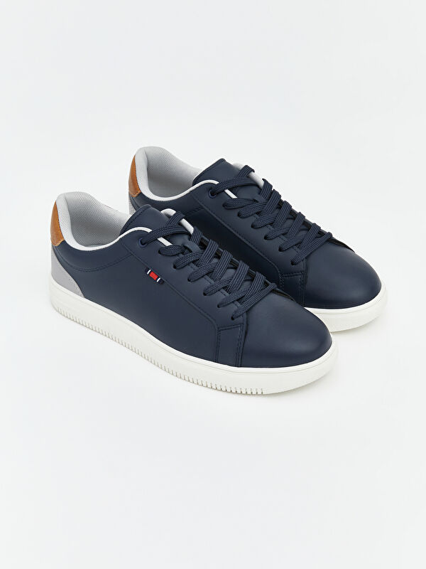 Lcw Steps Lacivert Lcw Steps Deri Görünümlü Erkek Spor Ayakkabı