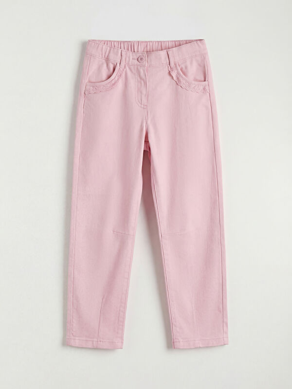 LCW Kids Girls' Trousers with Elastic Waistband