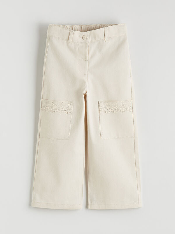 LCW Kids Wide Leg Girls' Gabardine Trousers