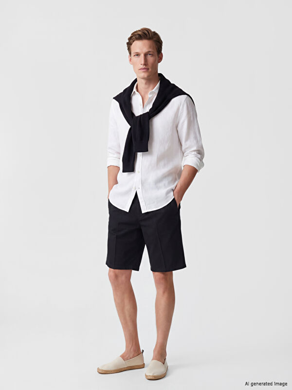 SOUTHBLUE Regular Fit Armürlü Erkek Şort