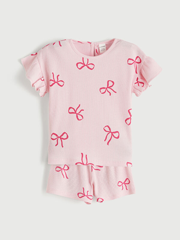 LCW Kids Printed Girls' T-shirt and Shorts