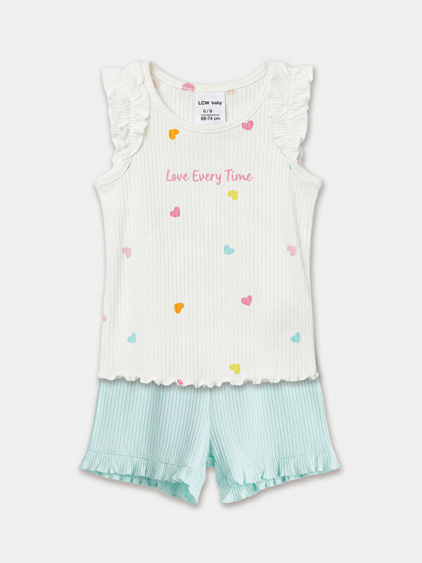 LCW Kids Printed Baby Girls' T-Shirt and Shorts