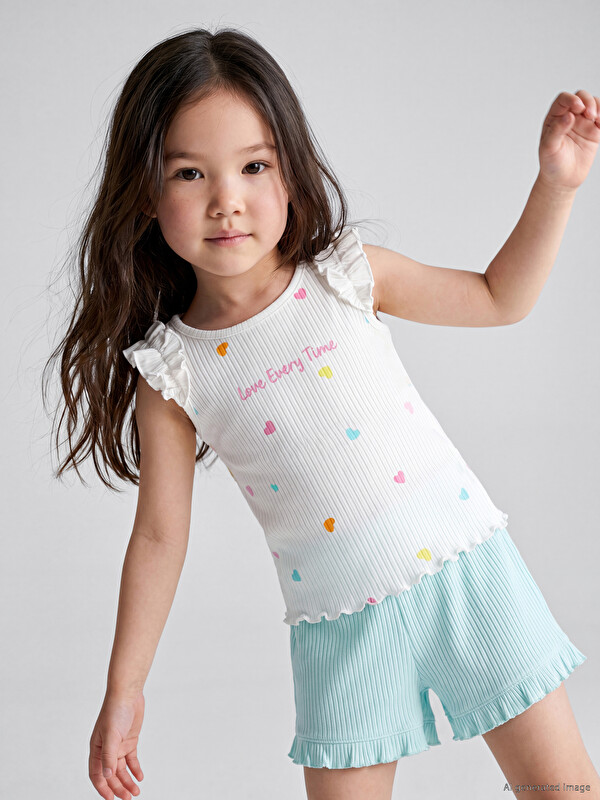 LCW Kids Printed Baby Girls' T-Shirt and Shorts