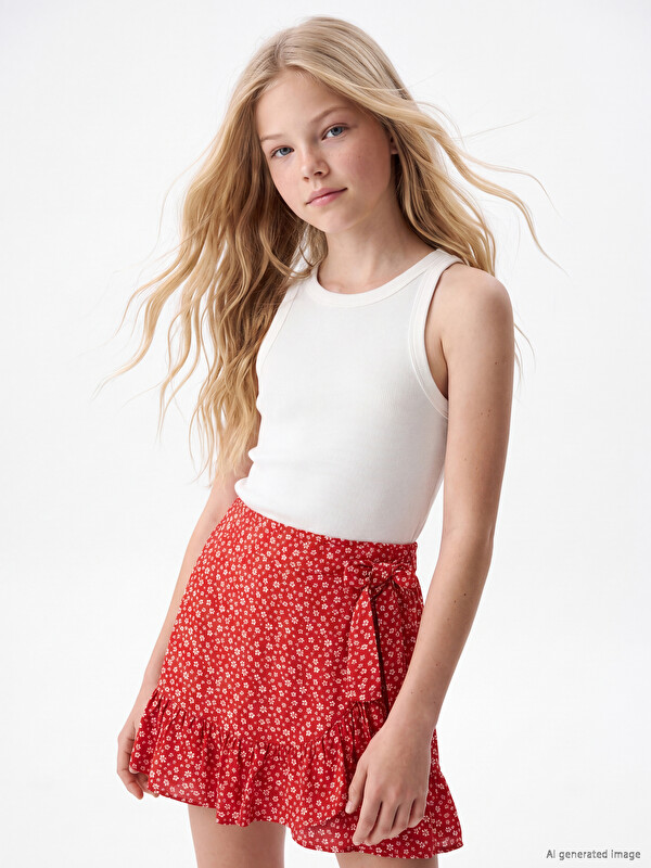 LCW Kids Crew Neck Ribbed Girls' Tank Top