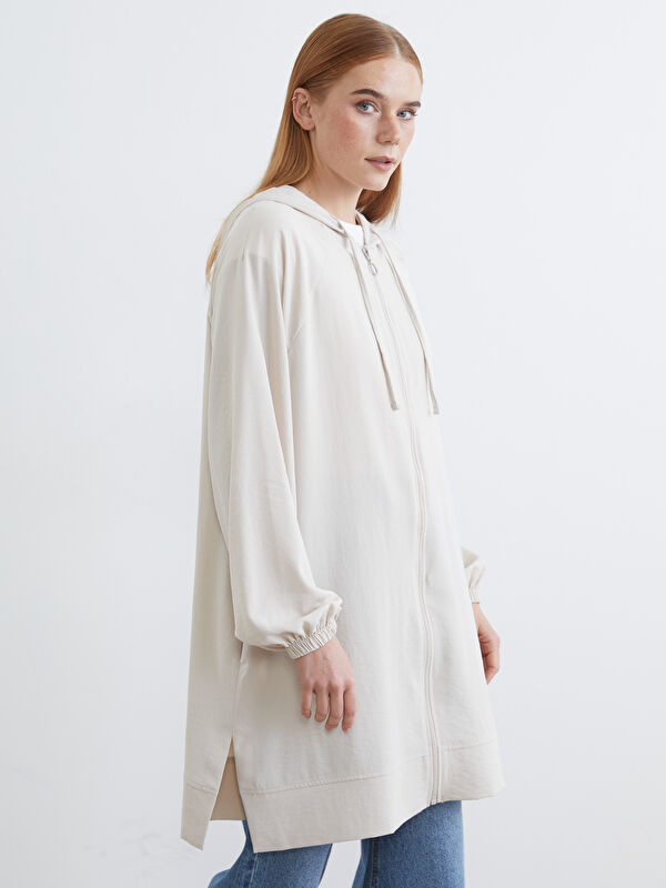 LCW Modest Kapüşonlu Oversize Kadın Tunik
