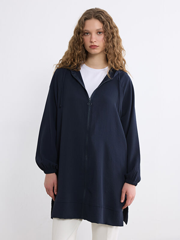 LCW Modest Kapüşonlu Oversize Kadın Tunik