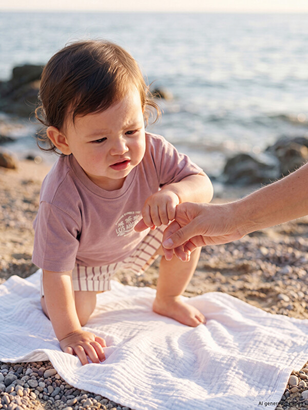 LCW baby طقم تي شيرت وشورت أولاد رضع مطبوع