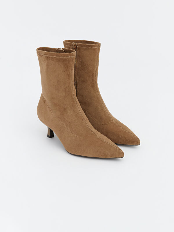 LCW STEPS Suede-Effect Heeled Boots for Women