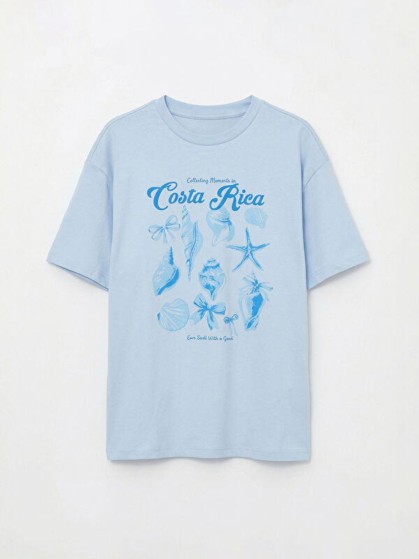 LCW Kids Girls' Crew Neck Printed T-Shirt