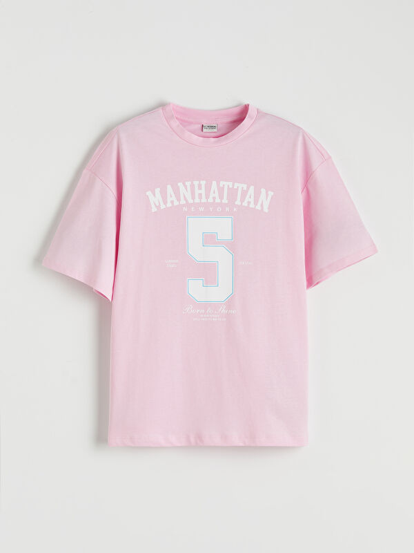LCW Kids Crew Neck Printed Girl's T-Shirt