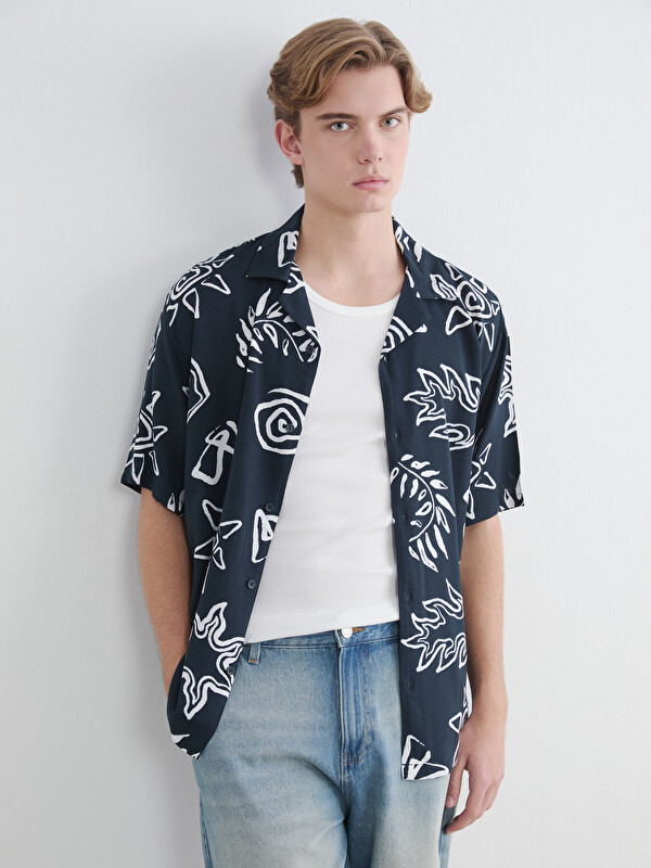 XSIDE Man Navy Shirt