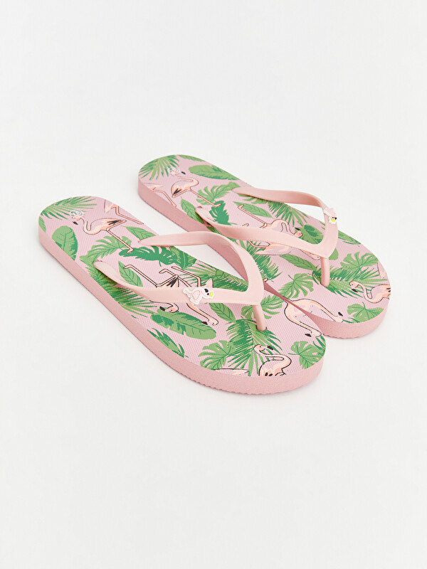 LCW STEPS Flamingo Printed Women's Flip Flops