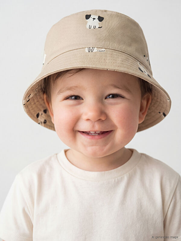 LCW ACCESSORIES Hayvan Baskılı Erkek Bebek Bucket Şapka