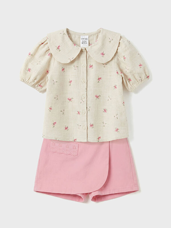LCW Kids Printed Girls' Shirt and Skort