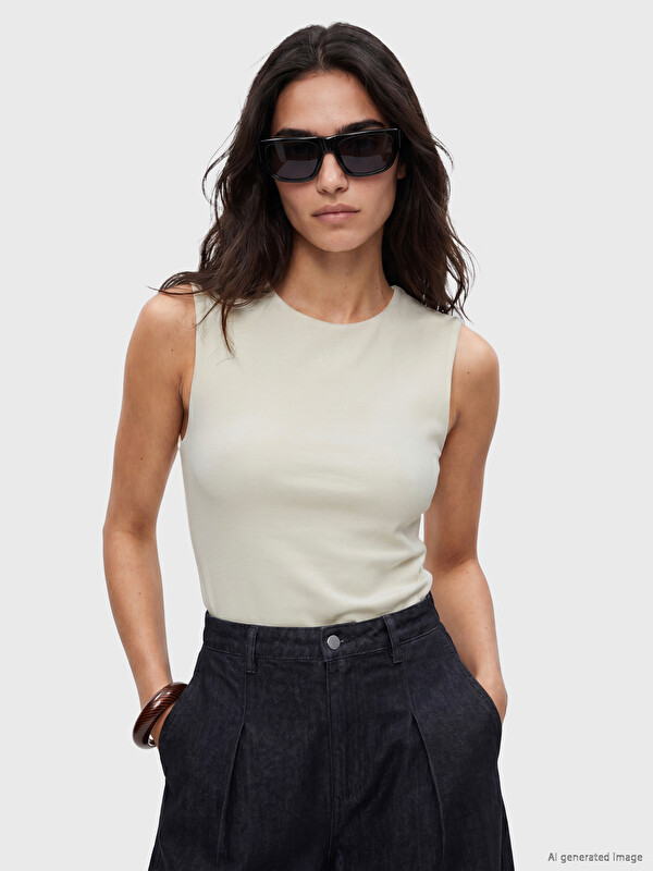 LCW Vision Crew Neck Padded Women's Tank Top